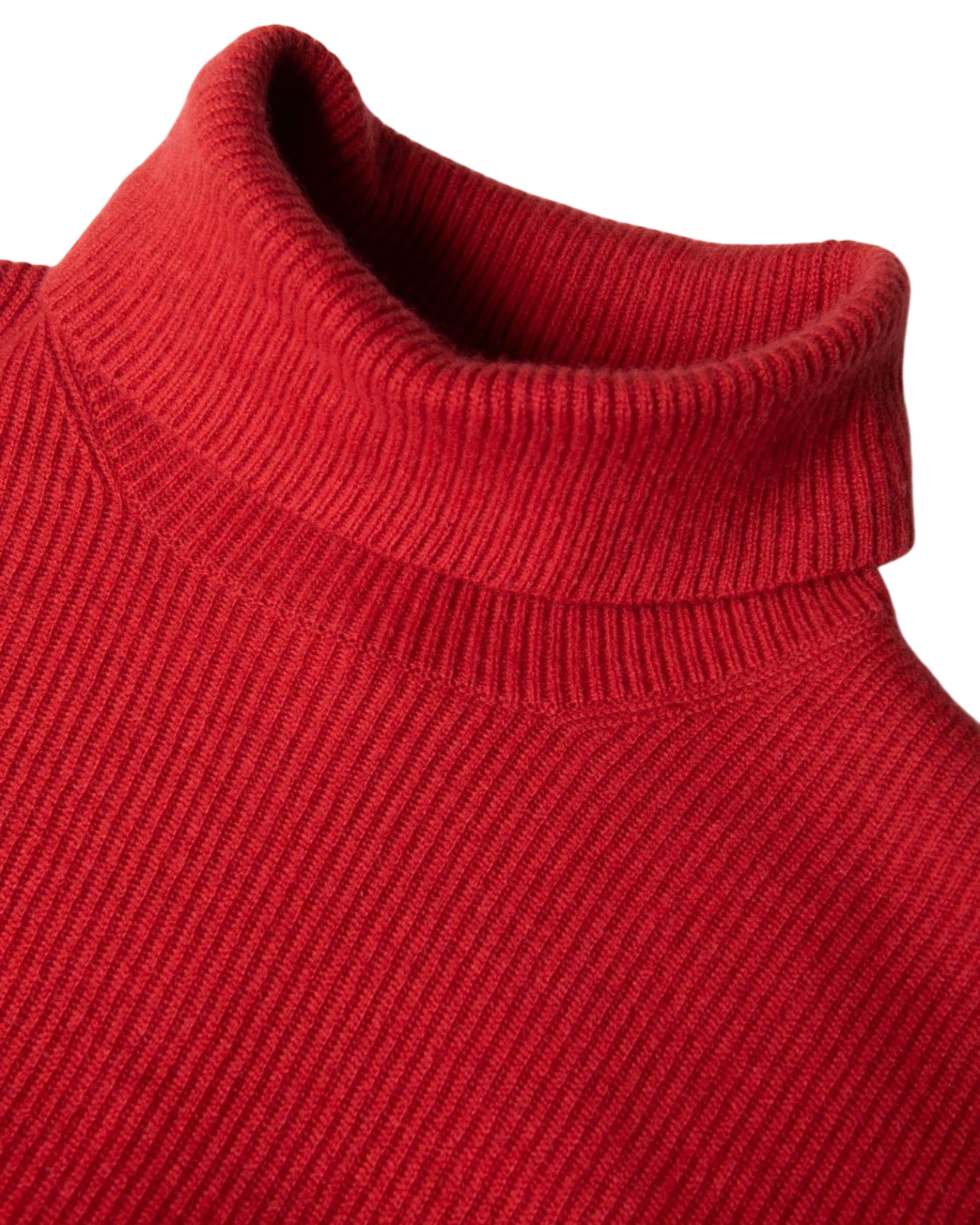 Brunello Cashmere Mouline Turtleneck Jumper in Dark Red