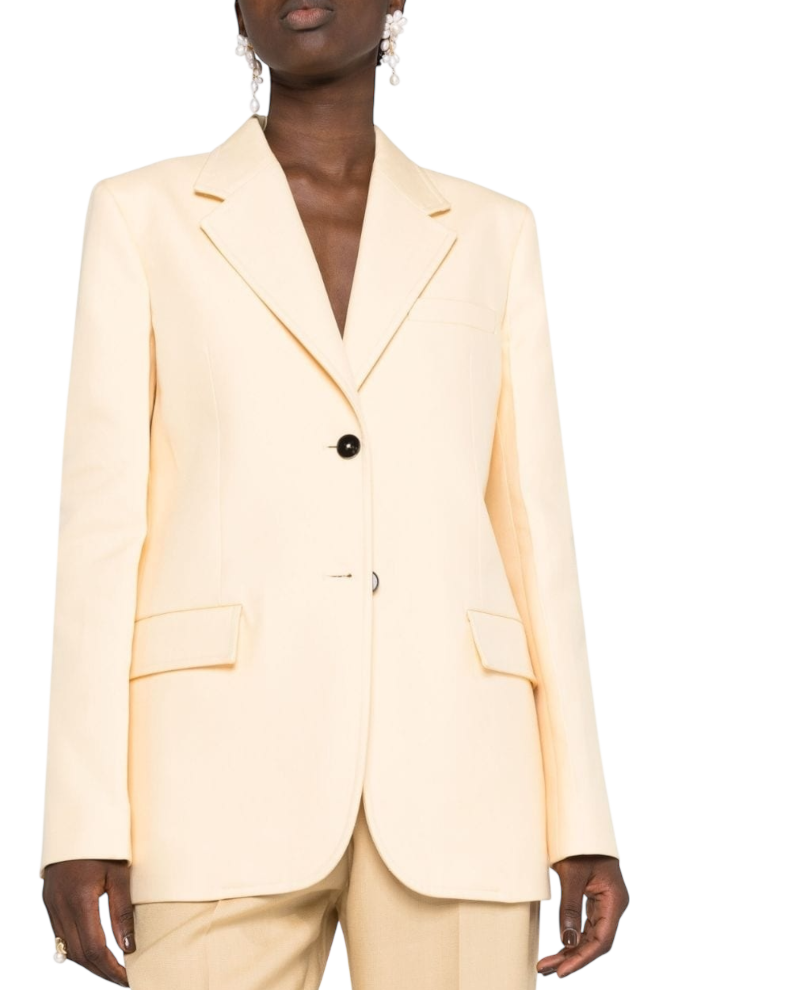 Jil Sander Techno-Gabardine Tailored Jacket – Champagne