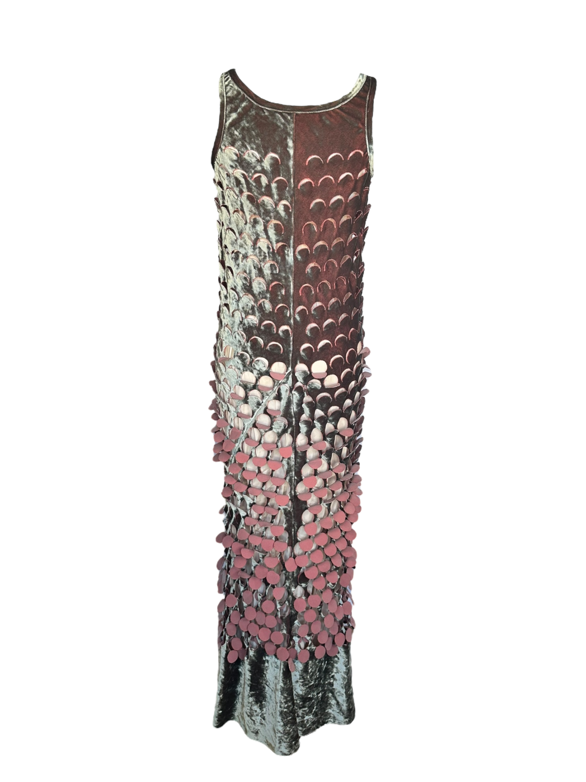 Maison Margiela Perforated Velvet Maxi Slipdress