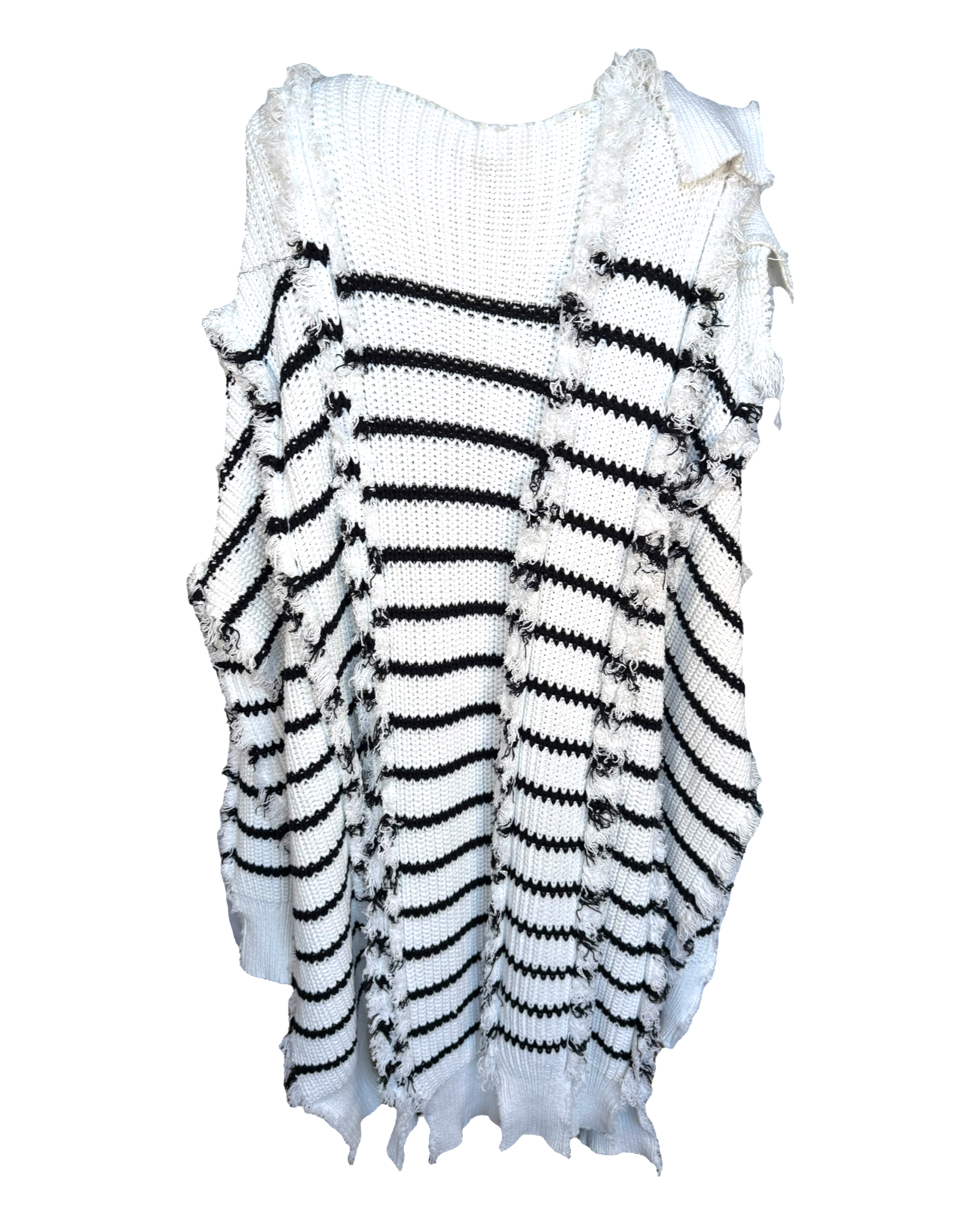 Marni Striped Knitted Cape