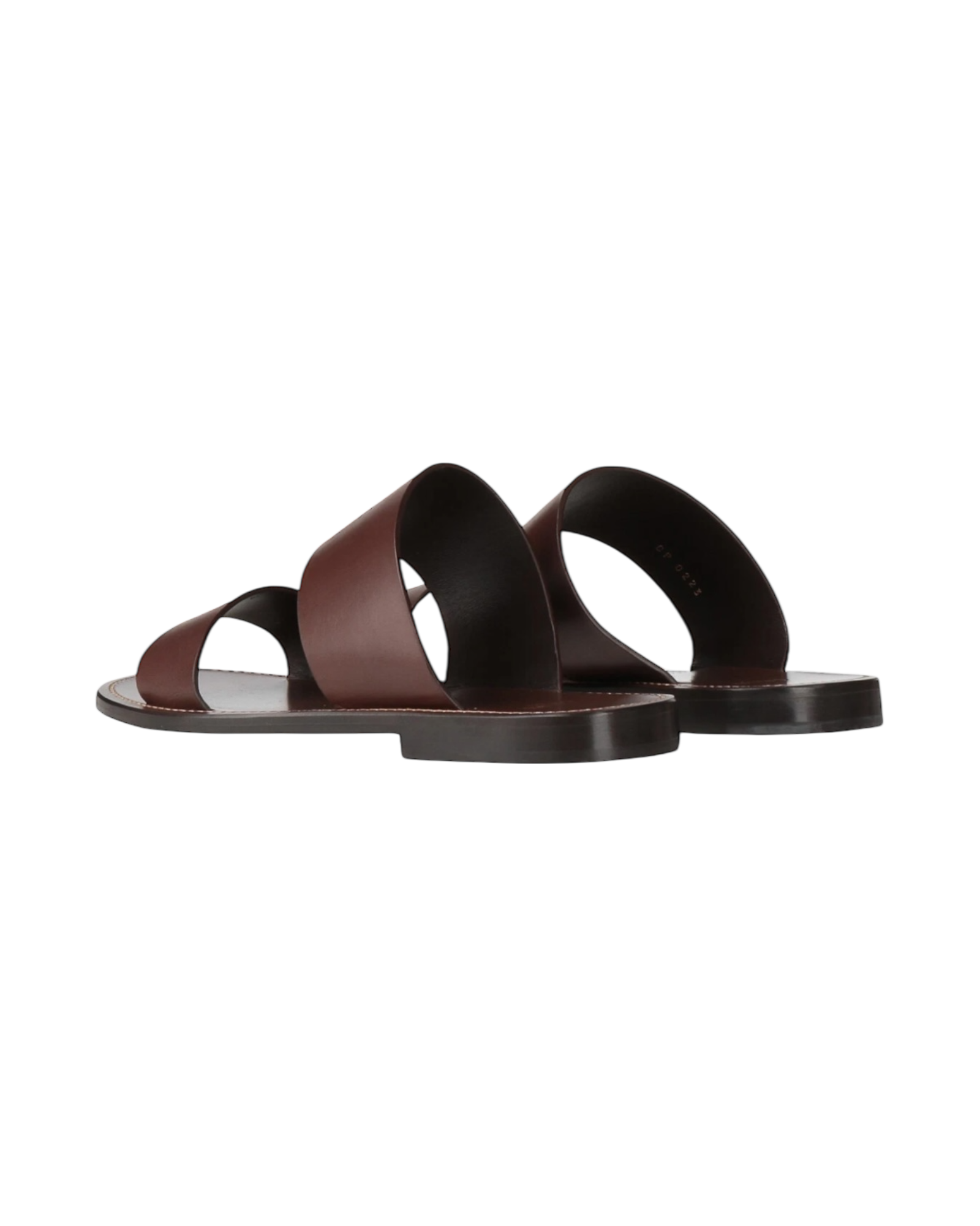 Celine Lerins Slides in Dark Brown