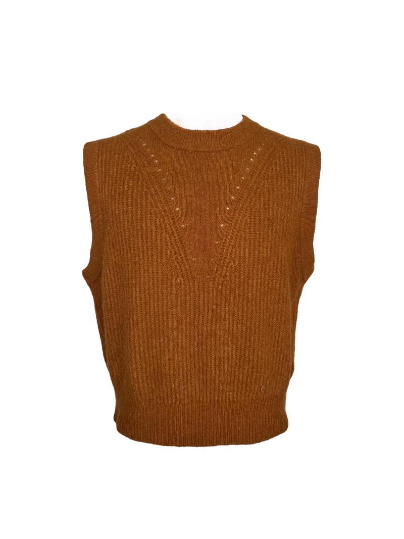 Scotch And Soda Large Cropped Sleeveless Sweater