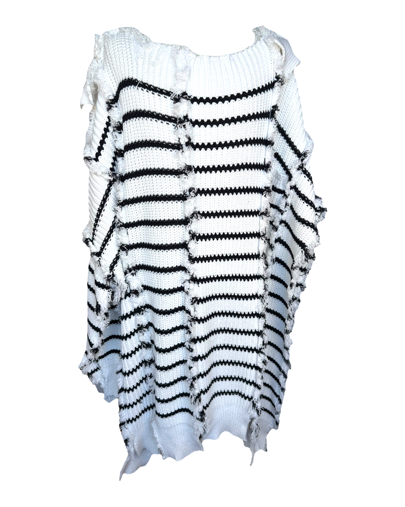 Marni Striped Knitted Cape