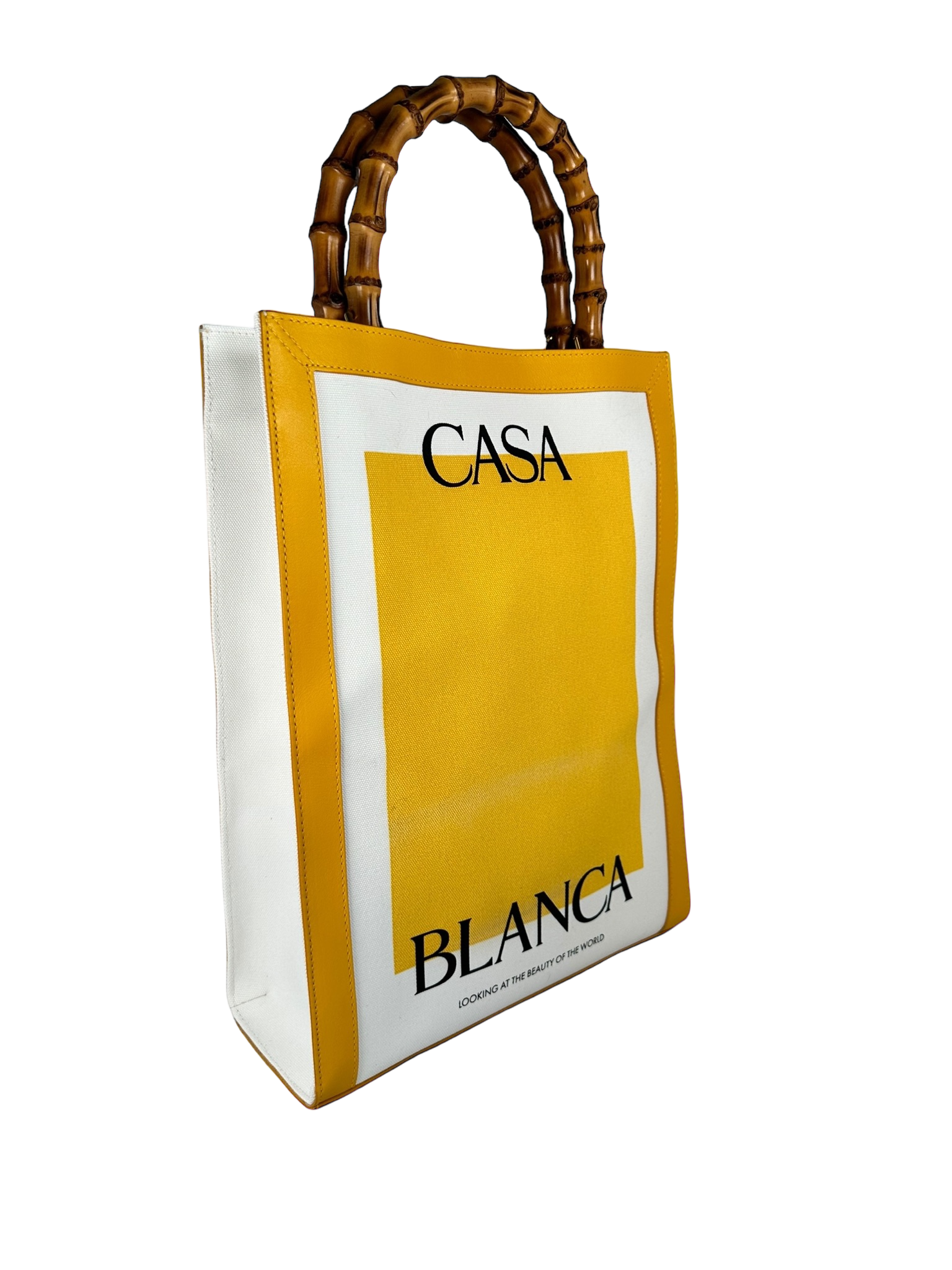 Casablanca Casa Tote Bag in Yellow Canvas