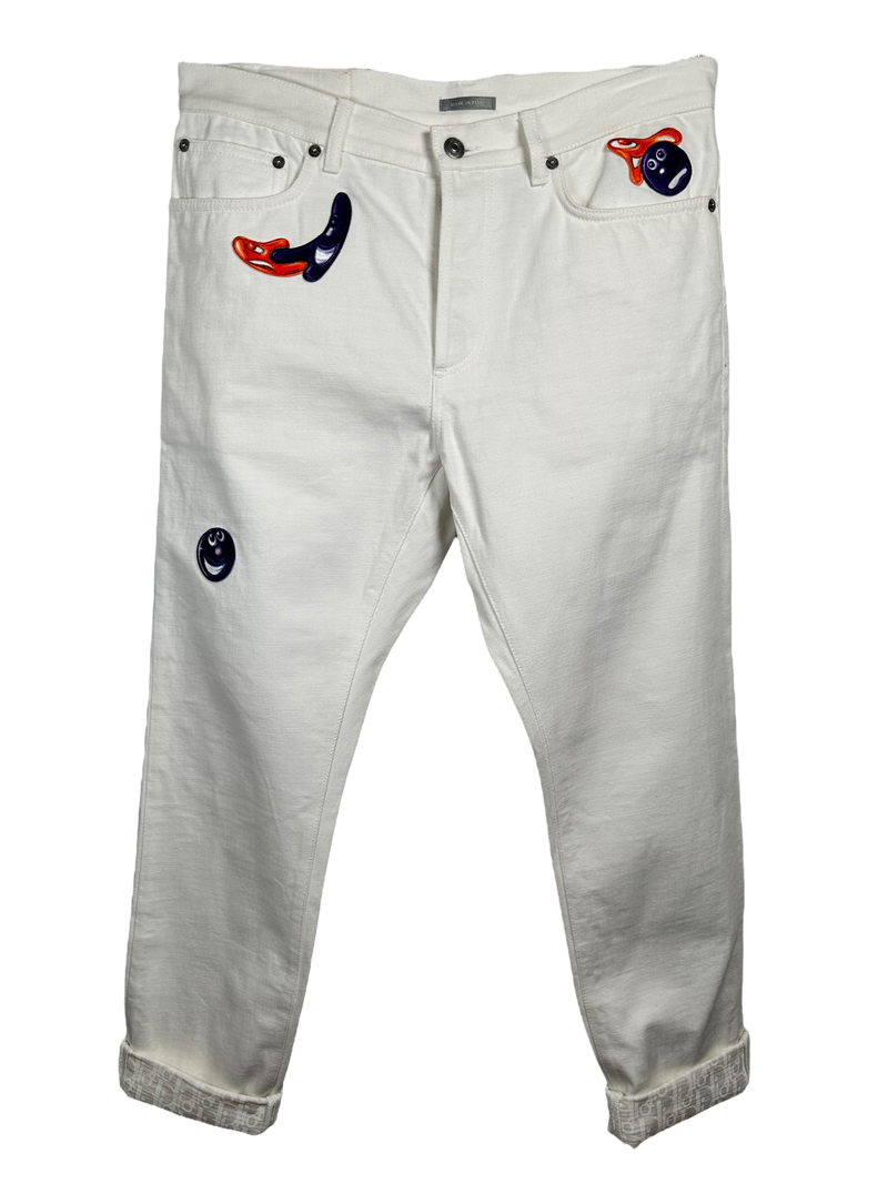 DIOR X KENNY SCHARF PATCHES JEANS
