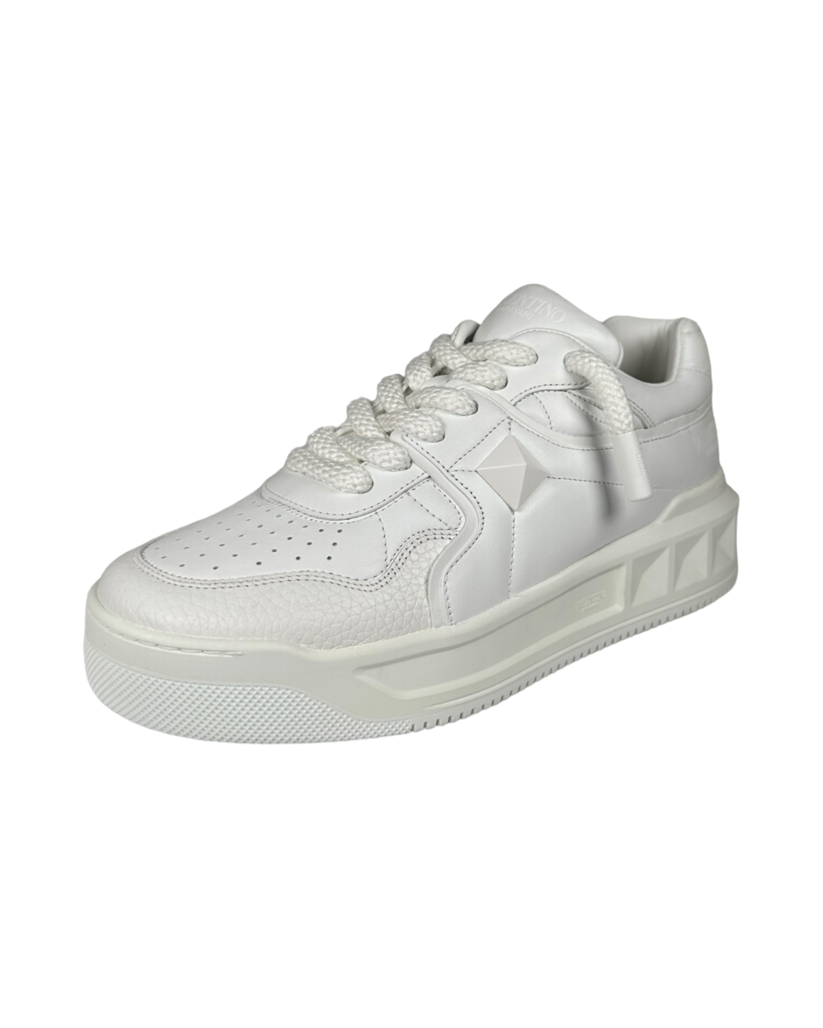 Valentino One Stud Sneakers in White