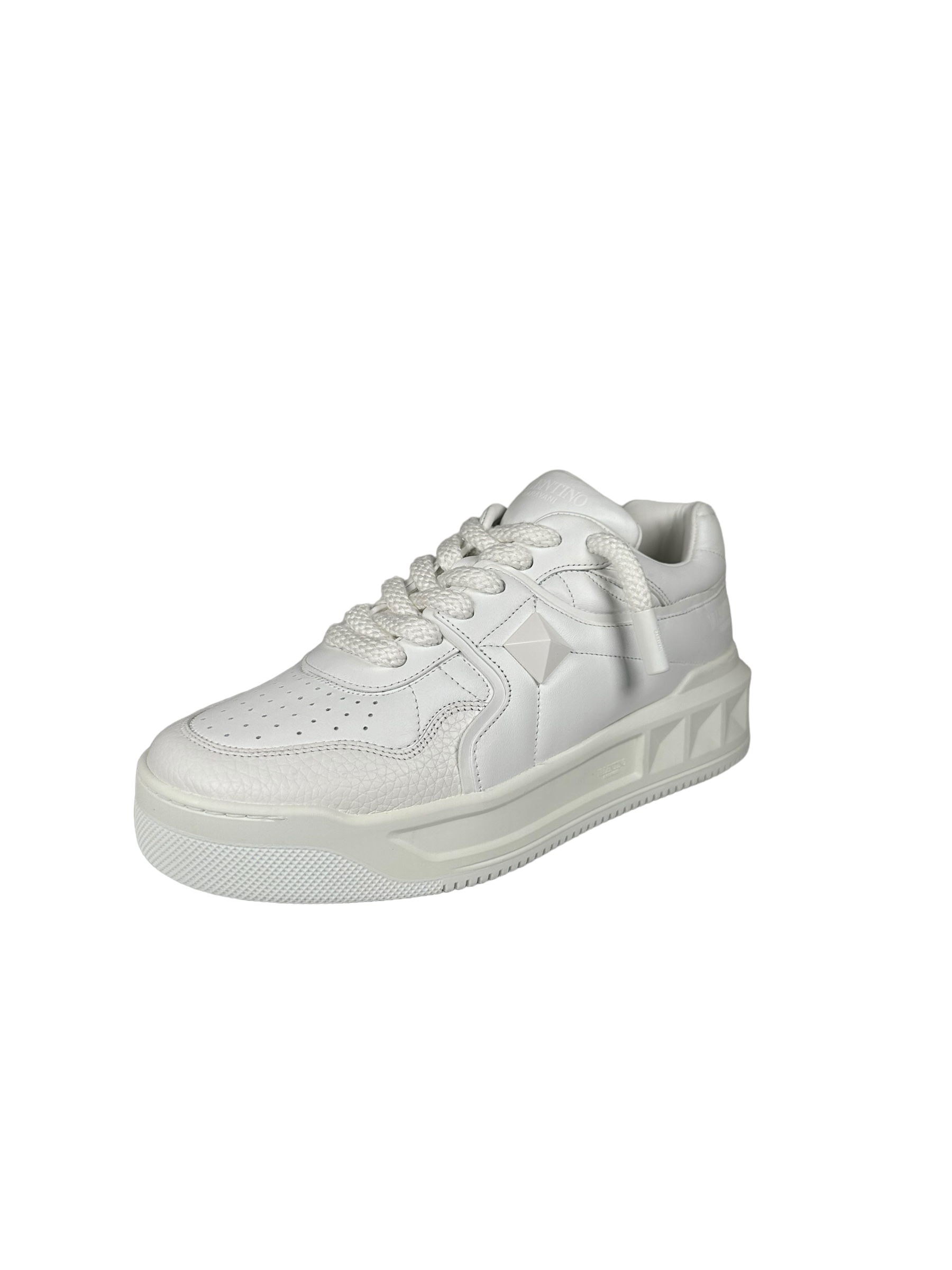 Valentino One Stud Sneakers in White