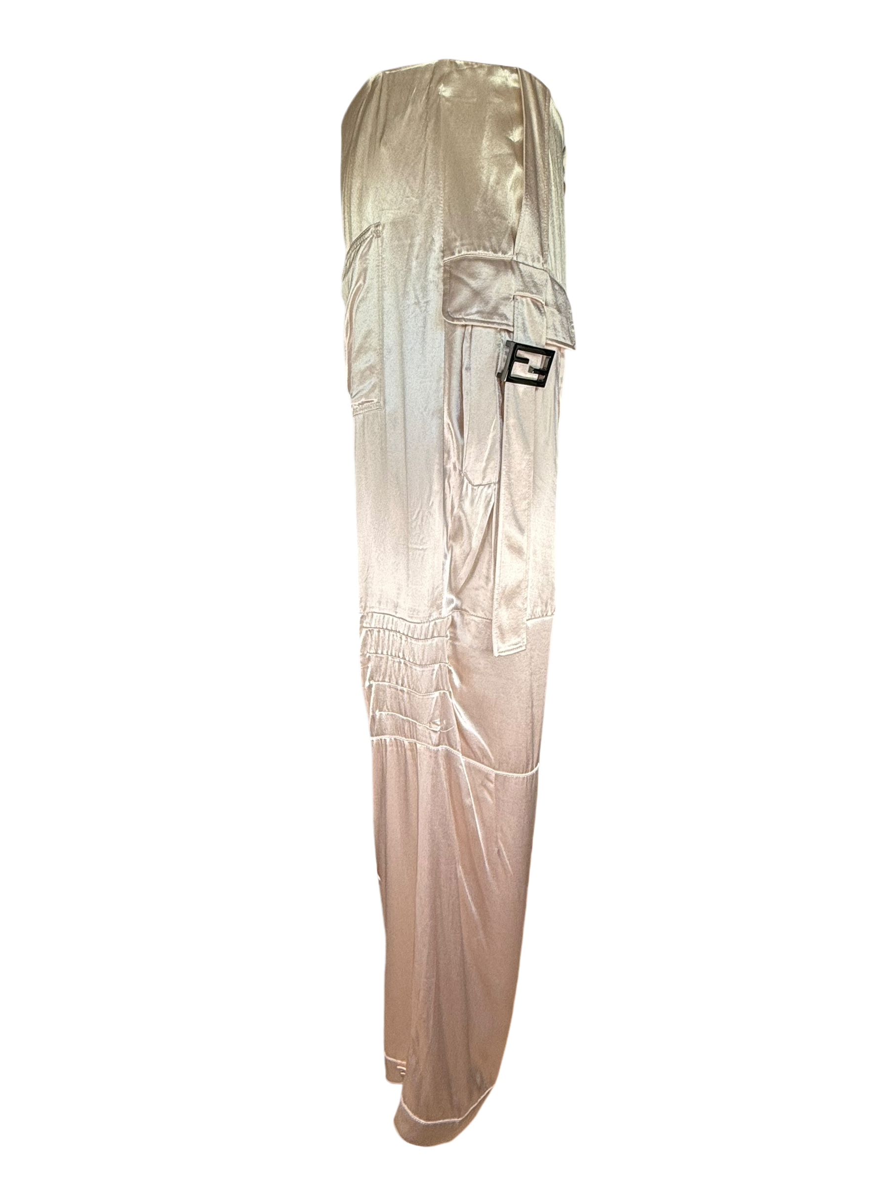 Fendi Buckled Satin Cargo Pants