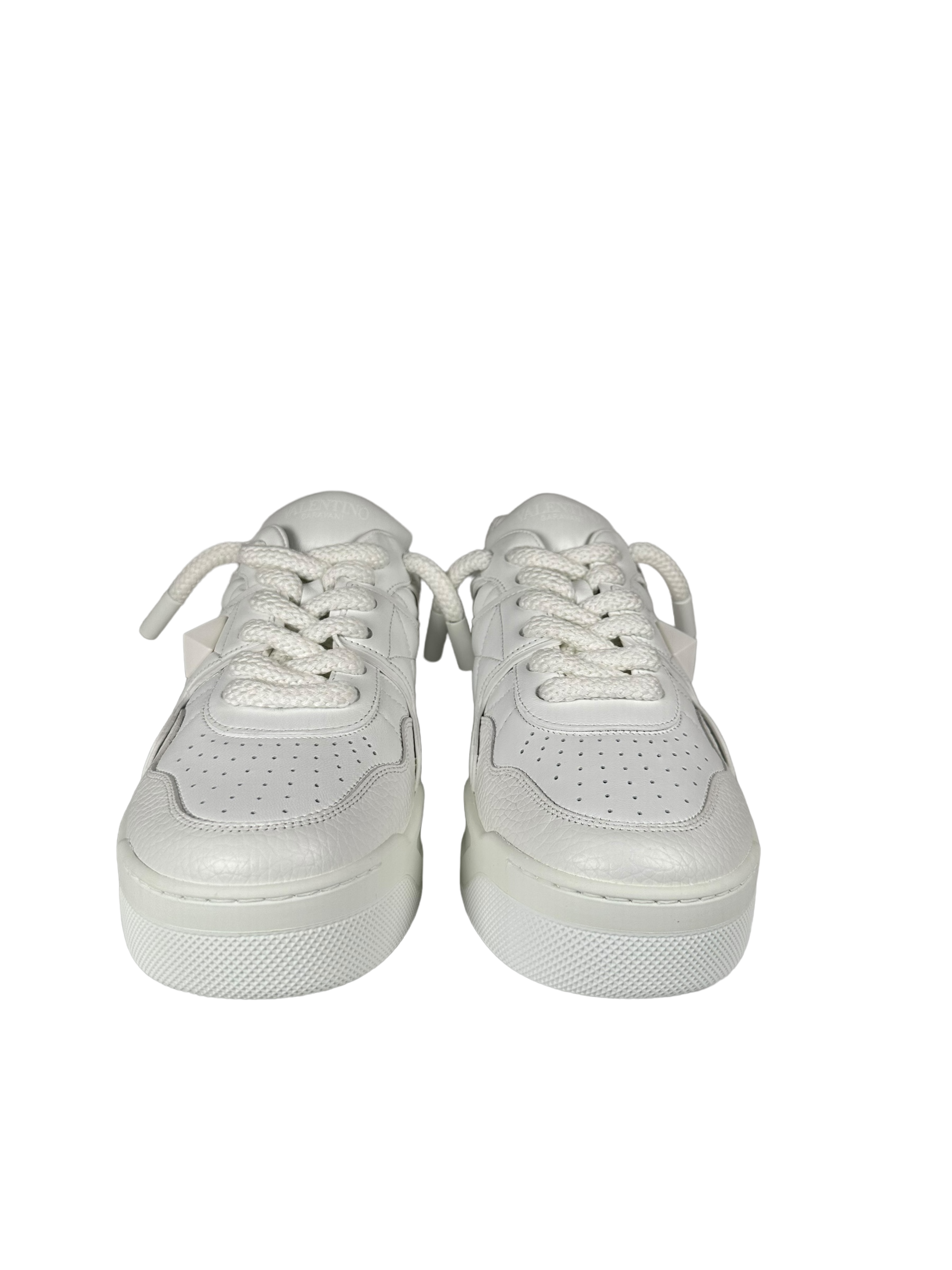 Valentino One Stud Sneakers in White