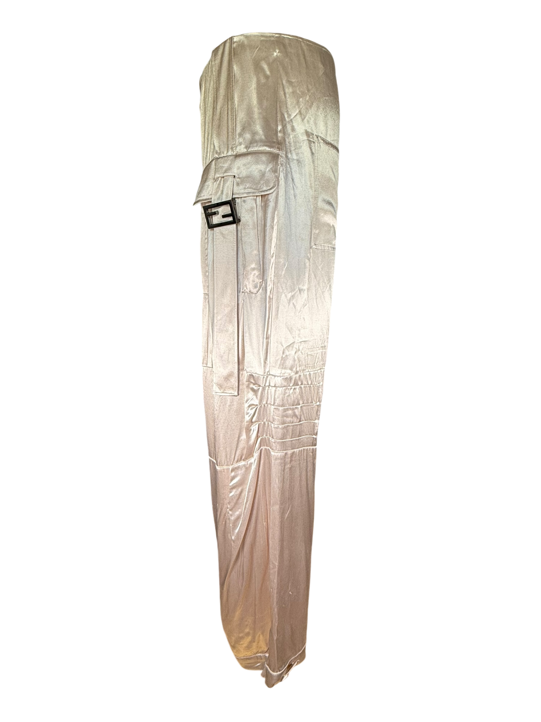 Fendi Buckled Satin Cargo Pants