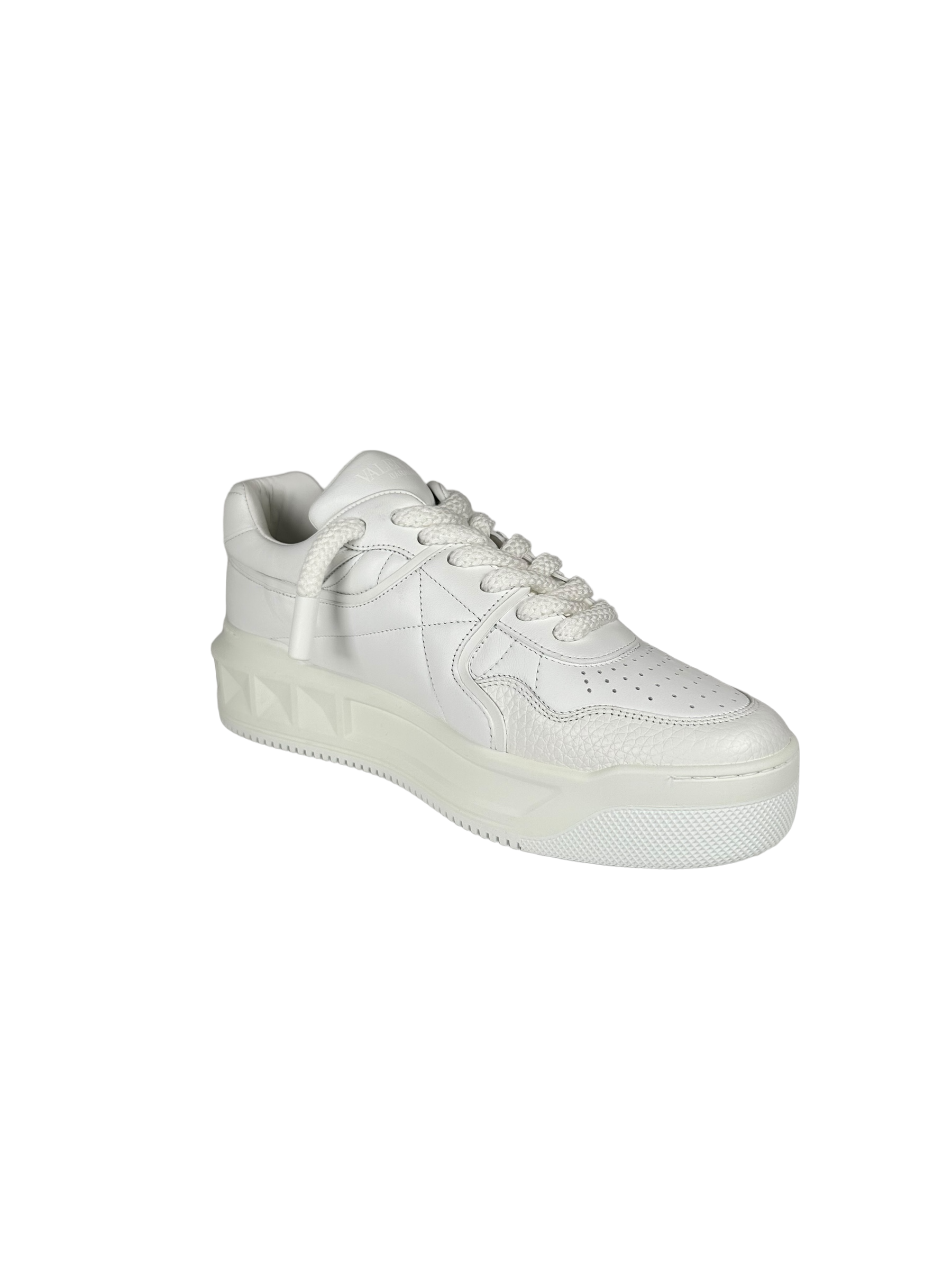 Valentino One Stud Sneakers in White