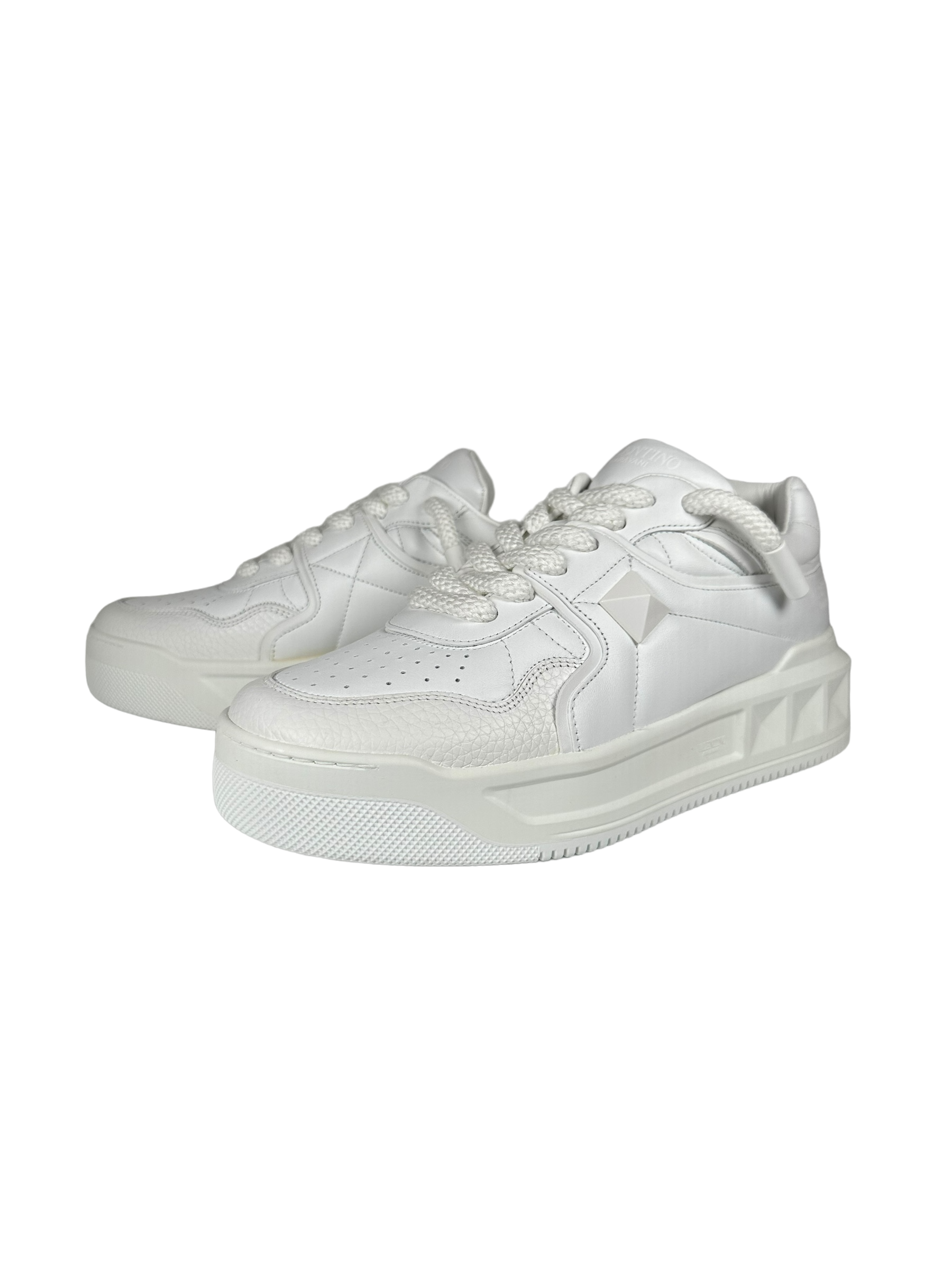 Valentino One Stud Sneakers in White