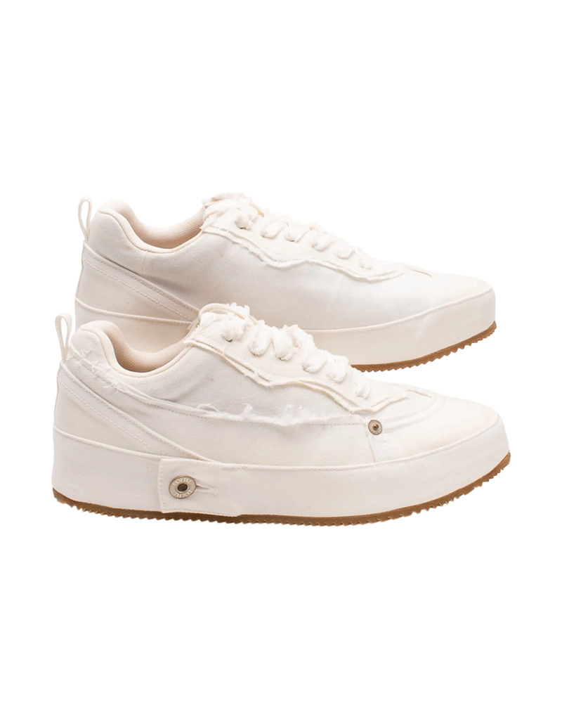 Loewe White Denim Deconstructed Sneakers