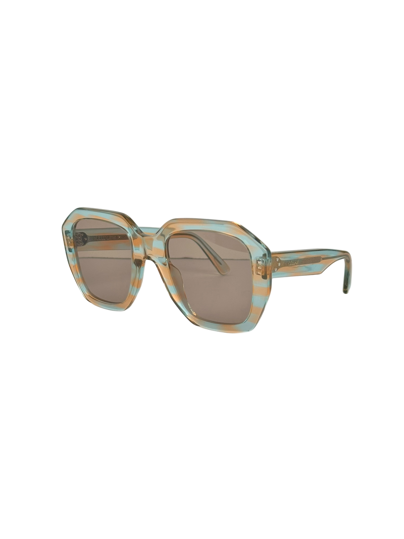 CELINE GEOMETRIC SUNGLASSES IN ORANGE