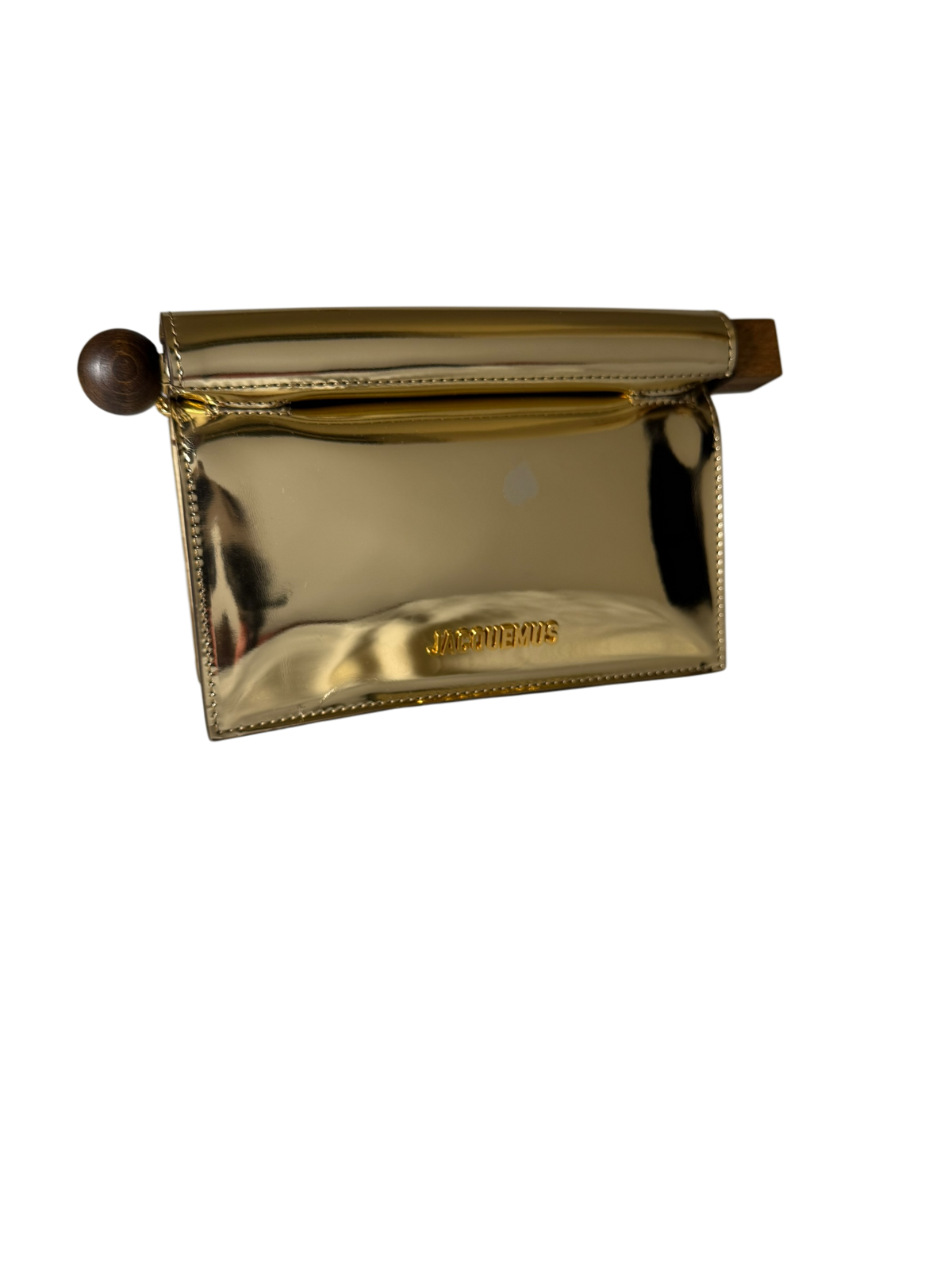 Jacquemus La Pochette Rond Carre Metallic Pouch