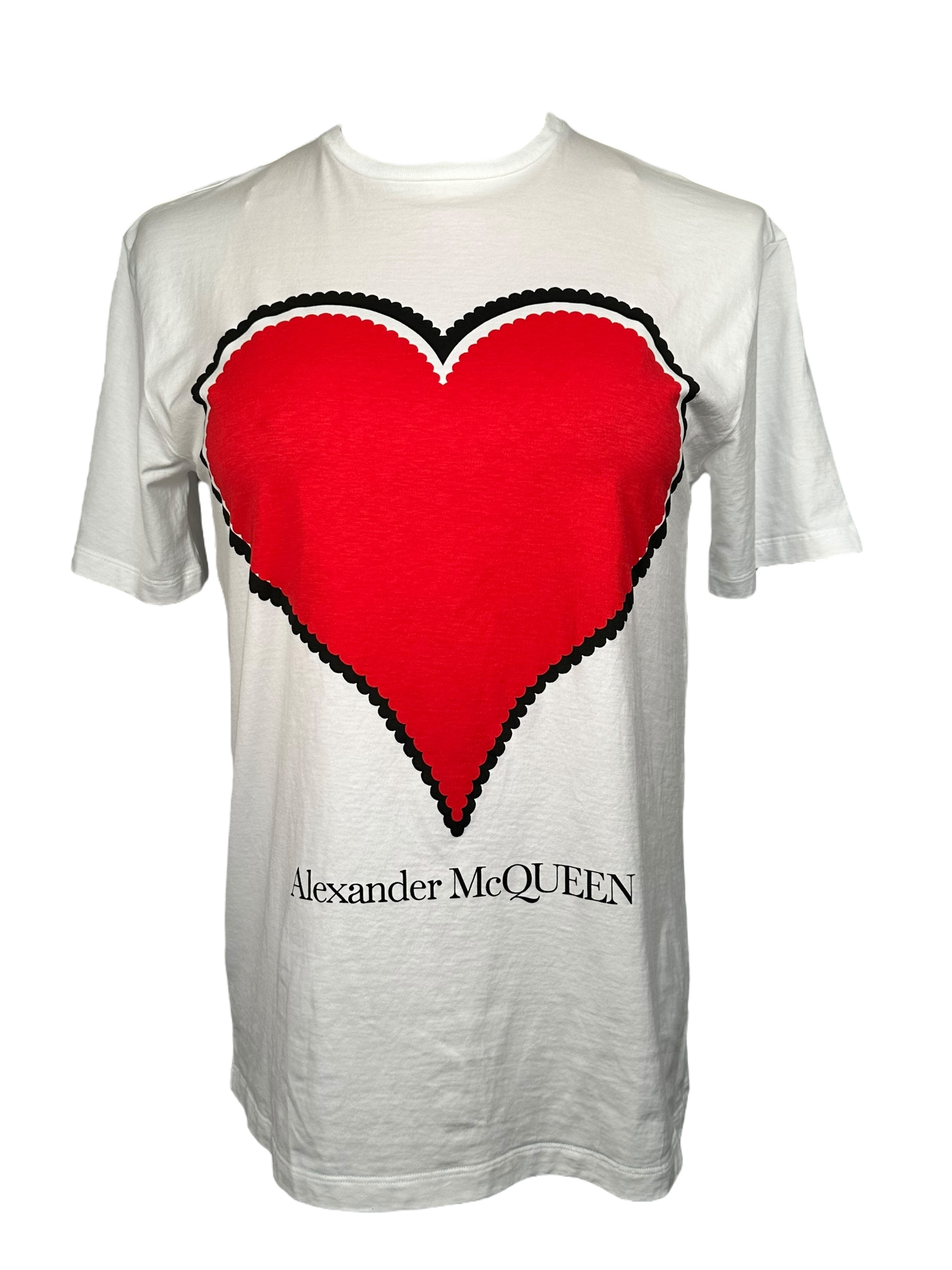 ALEXANDER MCQUEEN HEART PRINT T-SHIRT