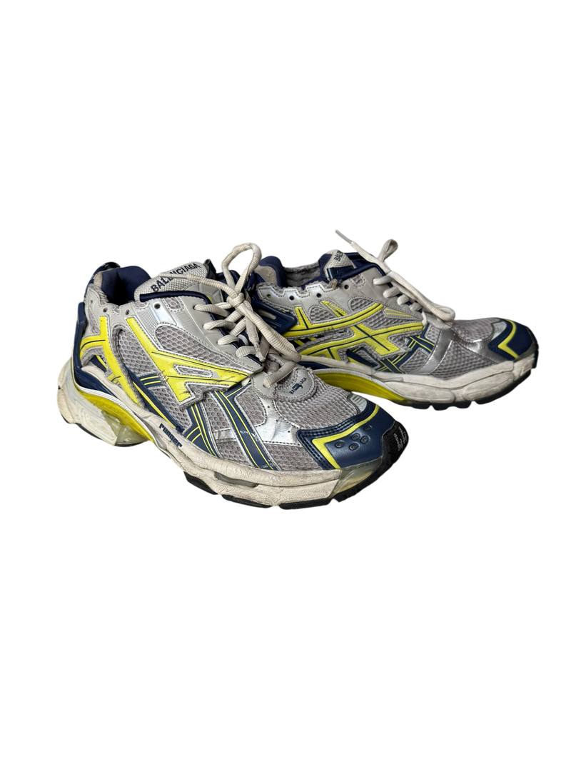Balenciaga Runners in White/Blue/Yellow