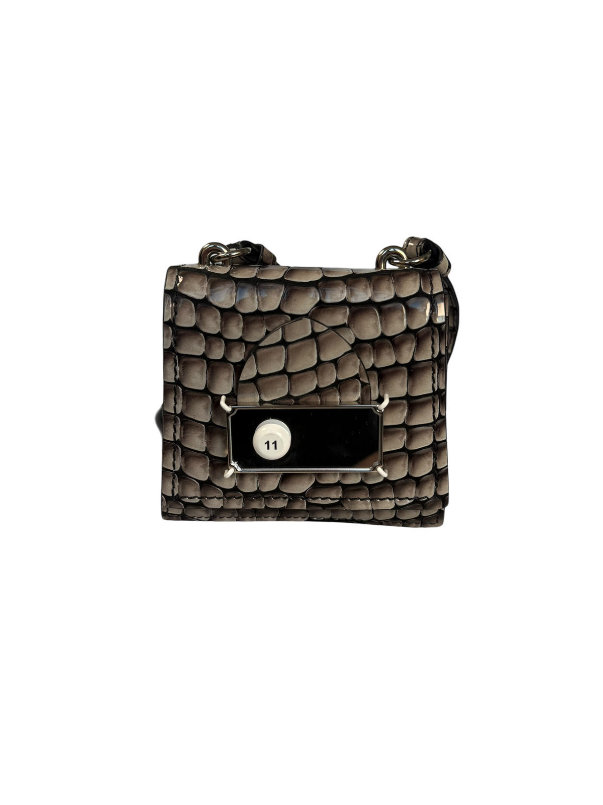 Maison Margiela Croc-Effect Mirrored Mini Bag