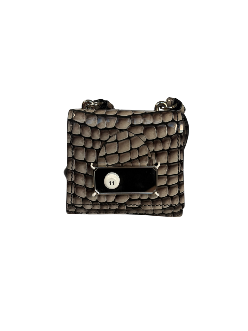 Maison Margiela Croc-Effect Mirrored Mini Bag