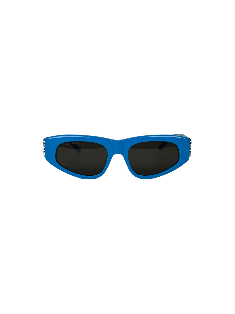 Balenciaga Dynasty BB0095S 011 Blue Silver Grey Lens