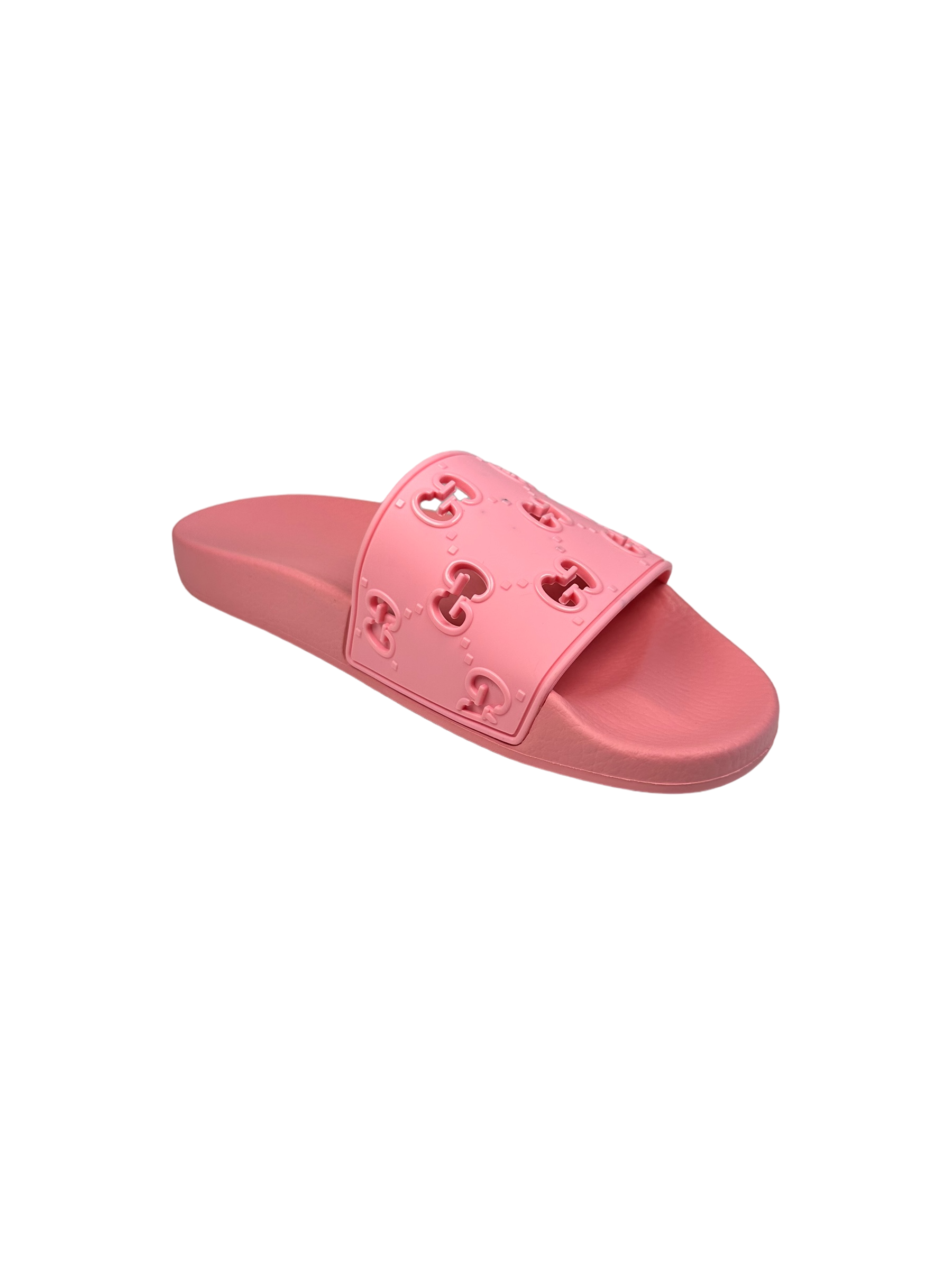 Gucci GG Logo Slides in Pink