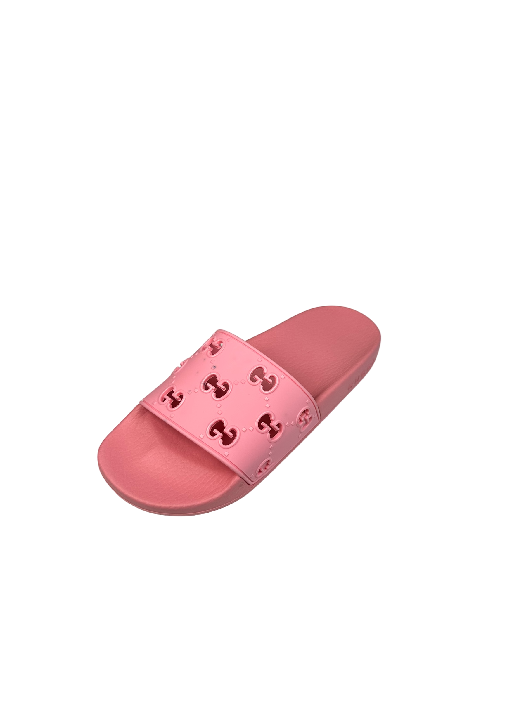 Gucci GG Logo Slides in Pink