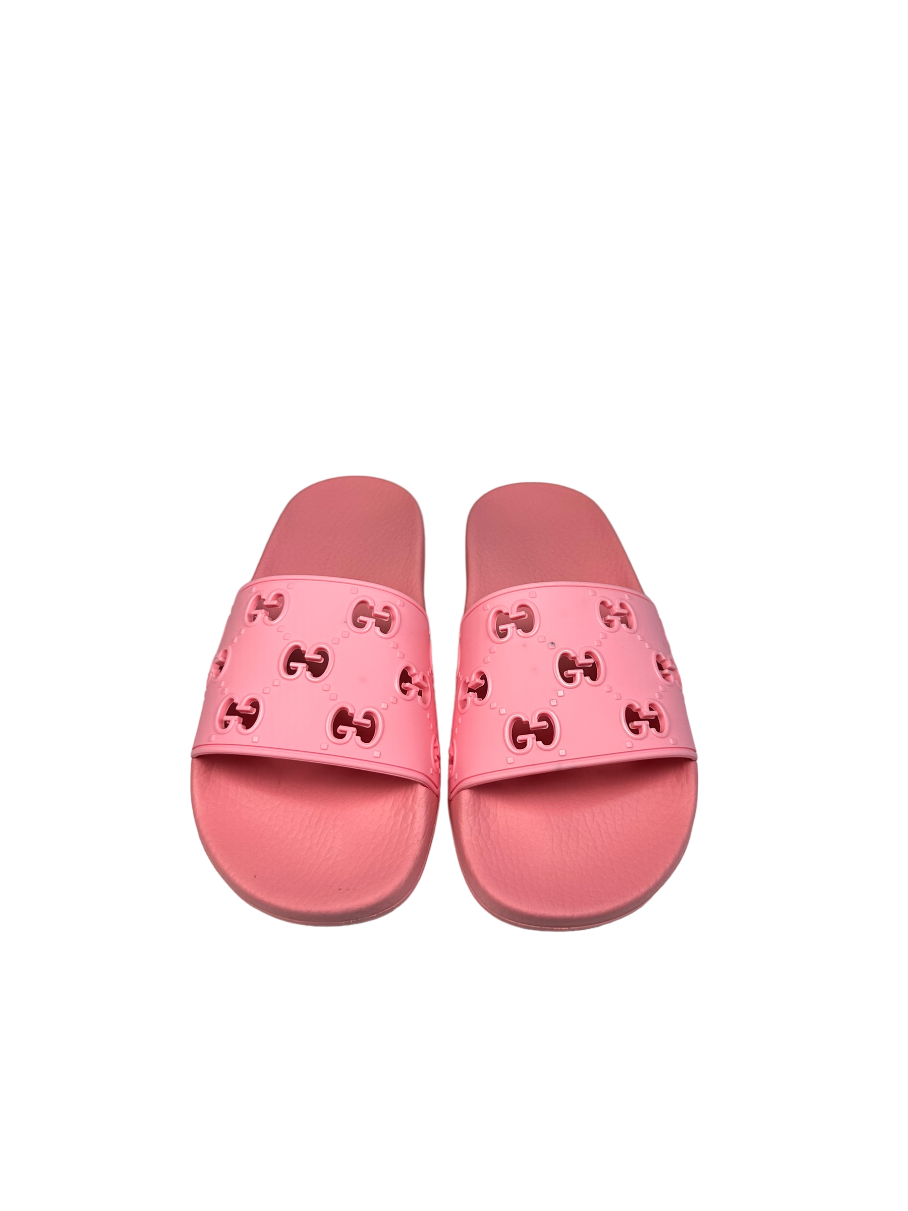 Gucci GG Logo Slides in Pink