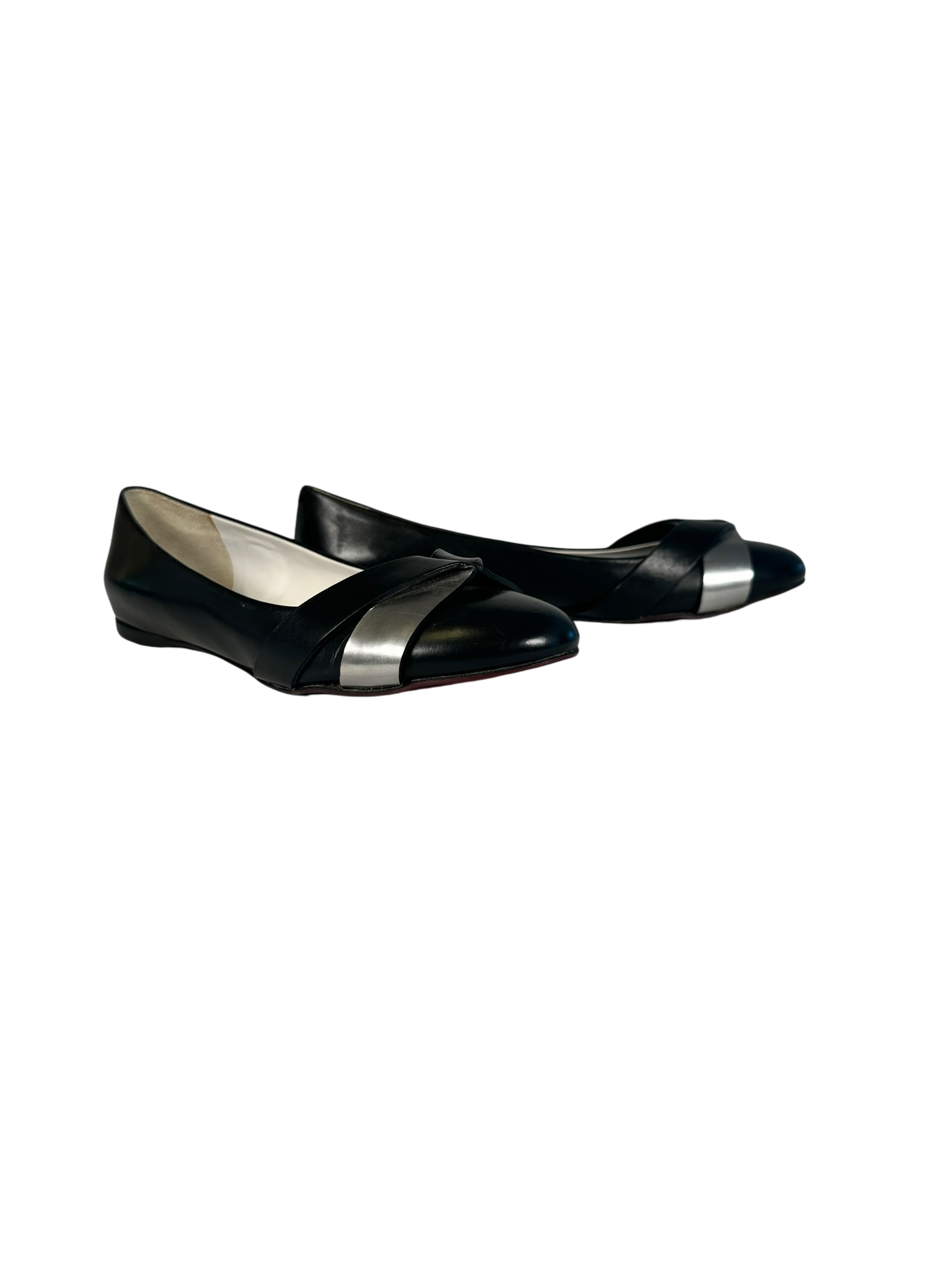 Jil Sander Metallic Patent Leather Ballet Flats