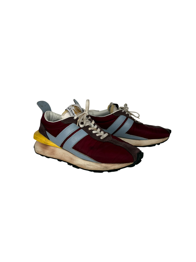 Lanvin Bumpr Sneakers in Maroon