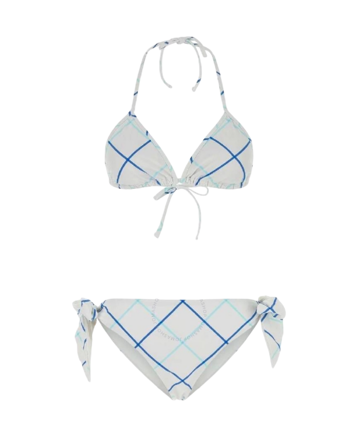 Burberry Check Pattern Tie-Fastening  Bikini