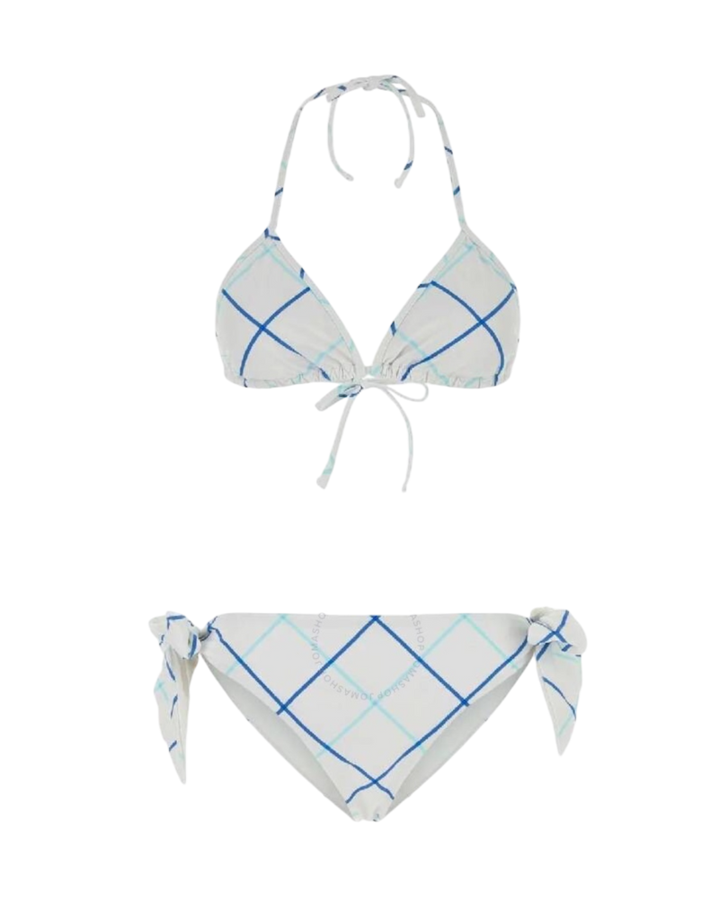 Burberry Check Pattern Tie-Fastening  Bikini