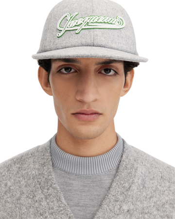 Jacquemus La Casquette Baseball Hat in Gray