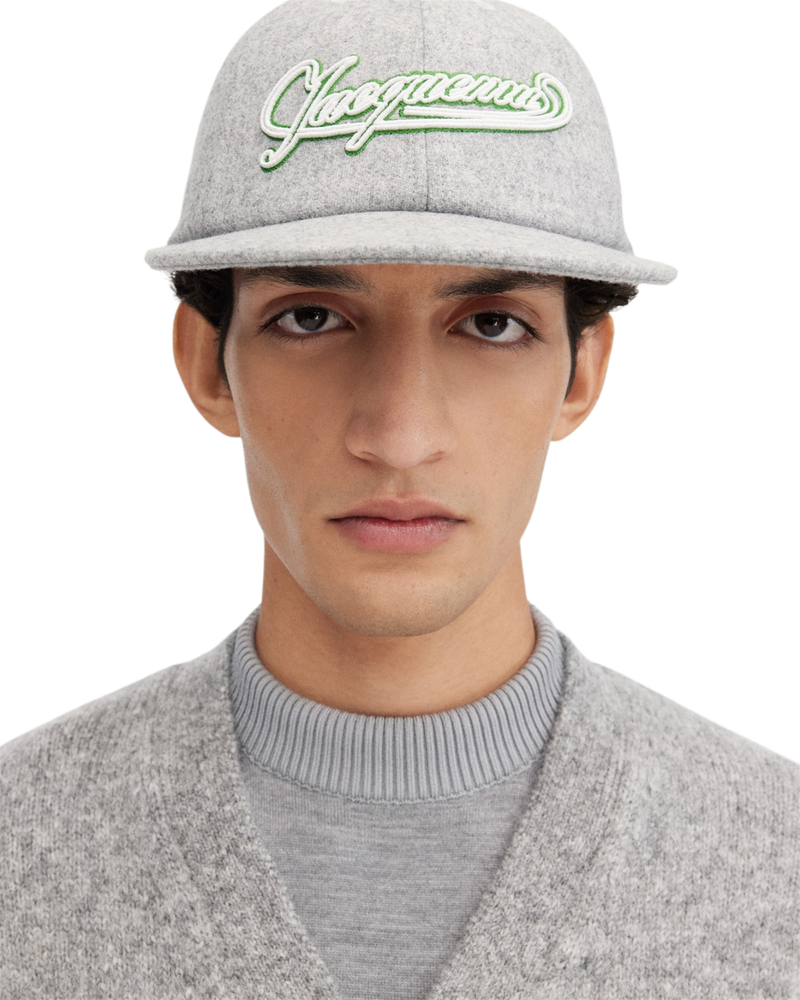 Jacquemus La Casquette Baseball Hat in Gray