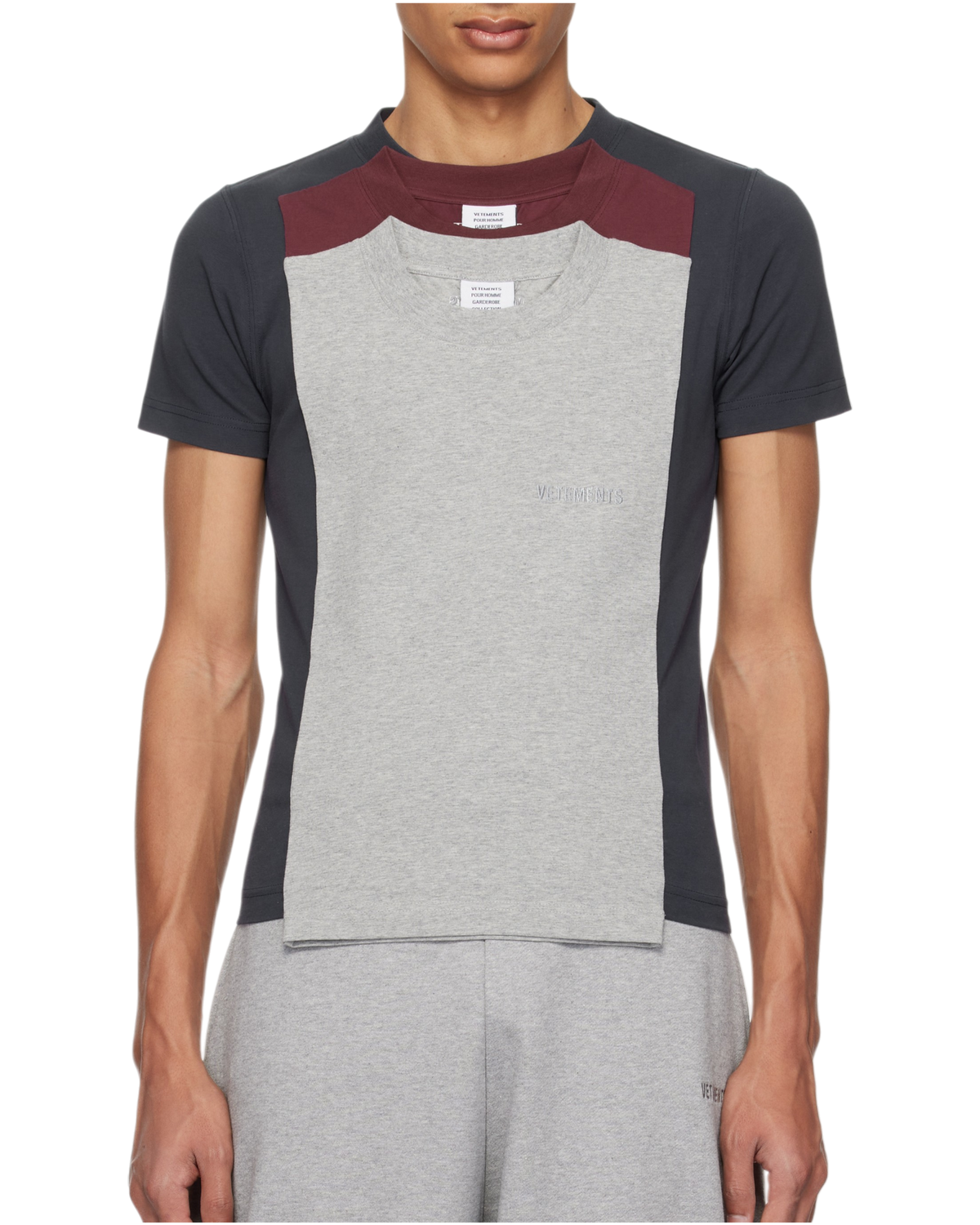 Vetements Multicolor Runway Layered Fitted T-Shirt