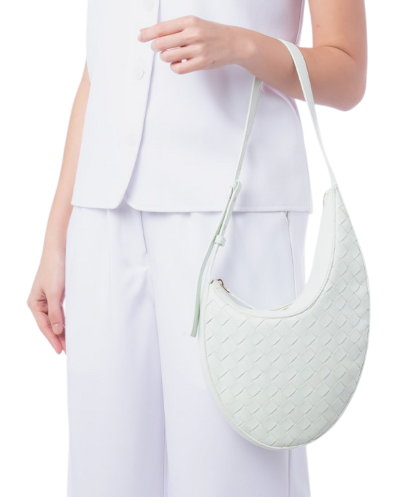 Bottega Veneta Nappa Intrecciato Drop Bag in Glacier