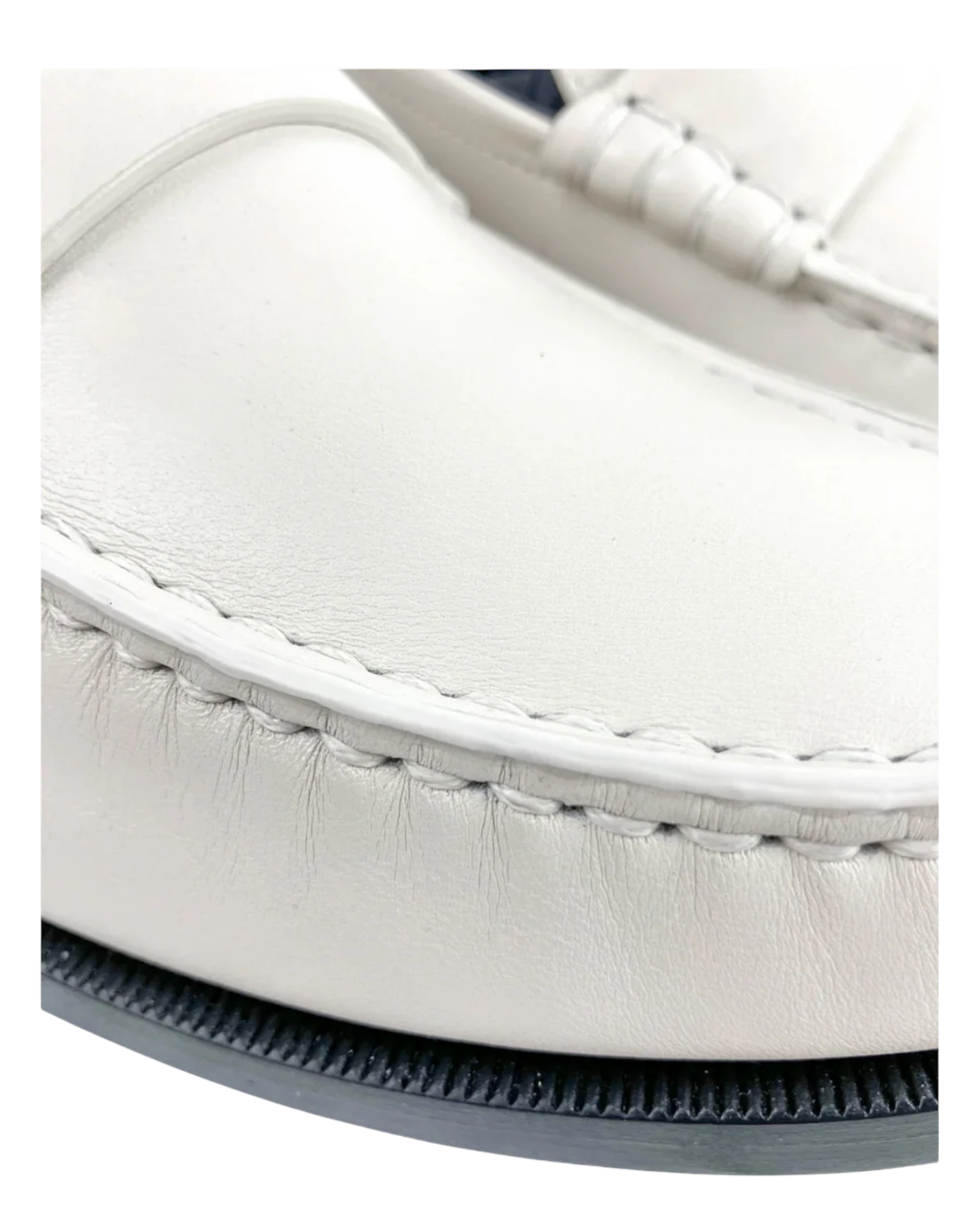 Saint Laurent Le Loafer Monogram Penny Slippers in Pearl