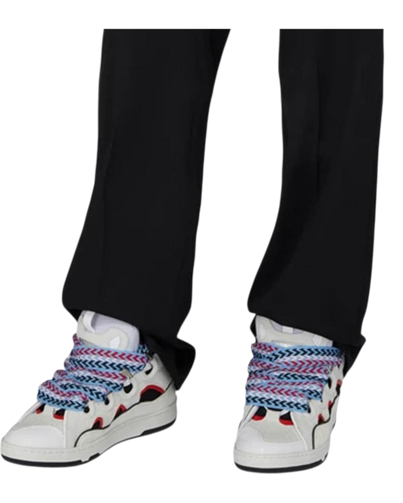 Lanvin Curb Sneakers in Off-White Suede
